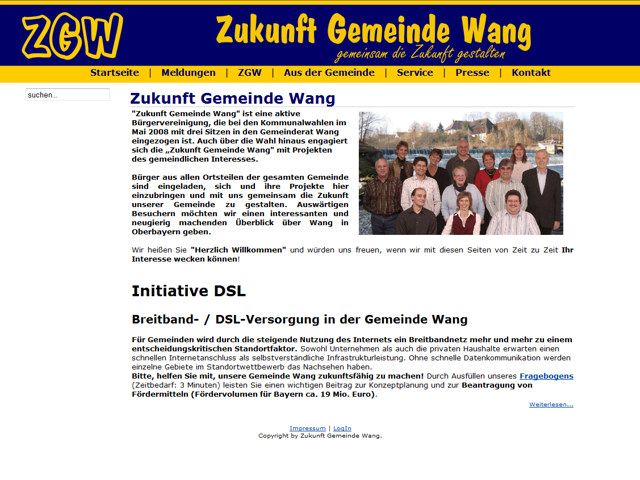 Zukunft Gemeinde Wang